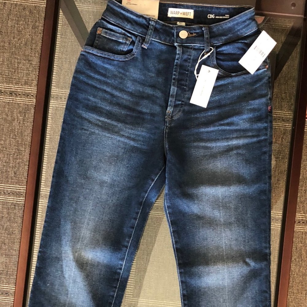 Warp + Weft CDG Paris High Rise Straight Jeans